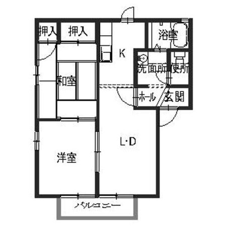 フレグランス小川Bの物件間取画像